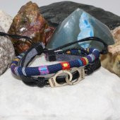 Kelepçe Figür Deri Örme Erkek Bileklik İşareti TASARIM Unisex Bileklik - 1