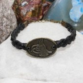 sk - Osmanlı Tuğralı Deri Örme Erkek Bileklik - Osmanlı Tuğra Bileklik TASARIM Unisex Deri Bileklik - 1