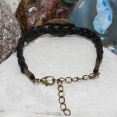 sk - Osmanlı Tuğralı Deri Örme Erkek Bileklik - Osmanlı Tuğra Bileklik TASARIM Unisex Deri Bileklik - 2