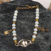 BEYAZ Renk Nazar Boncuklu CAM Bileklik - Kadın Bilekliği - Nazar Boncuğu Bileklik - Bilezik - 2