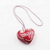 Hırvatistan - Zagreb Hatırası Kırmızı Kalpli Kolye thumbnail 1
