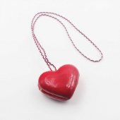 Hırvatistan - Zagreb Hatırası Kırmızı Kalpli Kolye thumbnail 2