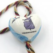 Konya Mevlana Semazen Temalı Kalpli Seramik Duvar Süsü - Semazen Nazarlık thumbnail 2