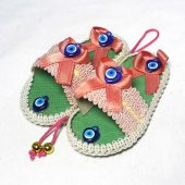 Nazar Boncuklu Bebek Ayakkabısı - Duvara Asmalı Nazarlık thumbnail 1