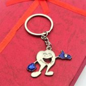 Nazar Boncuklu Bebek SIFIR Metal Anahtarlık  Hediye Paketinde Gönderilecektir thumbnail 1