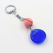 Pembe Toplu Nazar Boncuklu Cam SIFIR Anahtarlık  Hediye Paketinde Gönderilecektir thumbnail 3