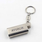 Ayvalık Yazı ve Manzarası Metal Çakmaklık - Anahtarlık - 1