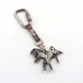 Nazar Boncuklu Antika Metal At Şeklinde Anahtarlık thumbnail 1