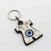 sk - Osmanlı Kaftan Nazar Boncuklu AHŞAP SIFIR Anahtarlık  Hediye Paketinde Gönderilecektir thumbnail 1