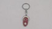 Sanat Taciri  Bayrak Anahtarlık - Metal Anahtarlık - Türk Bayrağı - 1