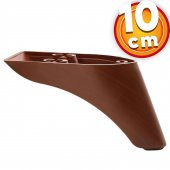 Lüks Mobilya Kanepe Sehpa TV Ünitesi Koltuk Ayağı 10 cm Kahverengi Ahşap Desenli Baza Ayak thumbnail 1
