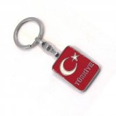Sanat Taciri  Bayrak Anahtarlık - Metal Anahtarlık - Türk Bayrağı - 1
