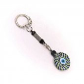 Sanat Taciri  Eskilerden Yuvarlak Cam Anahtarlık  Boncuk Anahtarlık  Renkli Nazarlık thumbnail 1