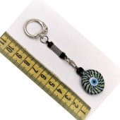 Sanat Taciri  Eskilerden Yuvarlak Cam Anahtarlık  Boncuk Anahtarlık  Renkli Nazarlık thumbnail 2