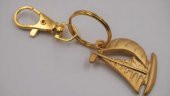 Sanat Taciri- Altın Sarısı Renkte Yelkenli Metal Anahtarlık thumbnail 2