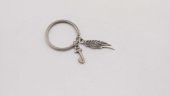 Sanat Taciri- Gümüş Renkte J Harfli Kuş Kanadı Anahtarlık - Metal Anahtarlık thumbnail 1