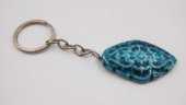 Sanat Taciri- Mavi Renkte Kabartma Desenli Anahtarlık - Metal Anahtarlık thumbnail 1
