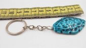Sanat Taciri- Mavi Renkte Kabartma Desenli Anahtarlık - Metal Anahtarlık thumbnail 2