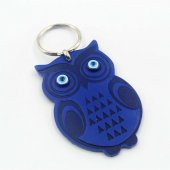 sk - MAVİ BAYKUŞ Nazar Boncuklu Deri SIFIR Anahtarlık  Hediye Paketinde Gönderilecektir thumbnail 1