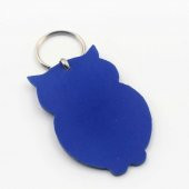 sk - MAVİ BAYKUŞ Nazar Boncuklu Deri SIFIR Anahtarlık  Hediye Paketinde Gönderilecektir thumbnail 2