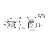 VitrA Minibox Ankastre Banyo Duş Bataryası Sıva Altı A42213 thumbnail 2