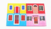 Sanat Taciri - Şirin Rengerenk Boyalı Ev Temalı Magnet - 1