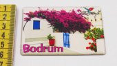 Sanat Taciri - Bodrum Kireçli Badanalı Çiçekli Evler Magnet - 2