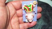 Sanat Taciri - Seramik Sahilde Güneşlenen Yavru Domuz Magnet Koleksiyonluk - 3