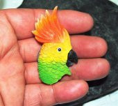 Sanat Taciri - Seramik Renkli Papağan Magnet Koleksiyonluk thumbnail 3