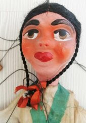 EL YAPIMI DAMGALI ANTİKA KUKLA AHŞAP KUKLA thumbnail 2