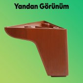 Lüks Mobilya Kanepe Sehpa TV Ünitesi Koltuk Ayağı 10 cm Kahverengi Baza Ayak - 6