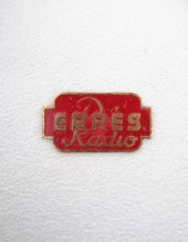 Antika ERRES RADİO Yazılı Rozet Radyo Rozet İş Yeri Marka Yazılı Rozet Broş thumbnail 1