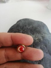 Eskilerden Türk Bayrağı Ayyıldız Rozet Yaka Broş - 3