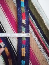 Antika Çanta Orjinal El Dokuma Kilim Omuz Çantası Yöresel Eski Saten Kumaş Kaplı Askılı Çanta no 5 - 3
