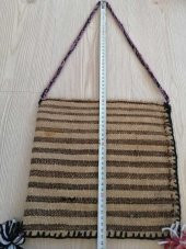 VİNTAGE EL DOKUMA KİLİM ÇANTA YÖRESEL ÇANTA OMUZ ÇANTASI - 1