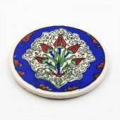 Kütahya Seramik Lale Desenli Bardak Altı - Bardak Altlığı - 1