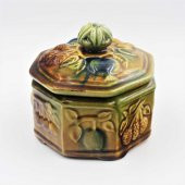 Eskilerden El İşi Seramik Kapaklı Kutu  Şekerlik - Farklı Renkler thumbnail 1