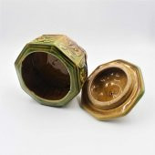 Eskilerden El İşi Seramik Kapaklı Kutu  Şekerlik - Farklı Renkler thumbnail 2