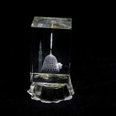 Allah Yazılı - Cami Motifli Cam Biblo - 2