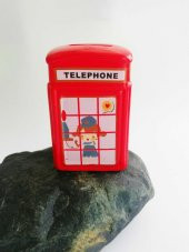 Telefon Kulübesi Şeklinde Seramik Kumbara Seramik Kumbara thumbnail 1