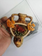 El Yapımı Balık Toprak Testi Temalı Cam Biblo thumbnail 4