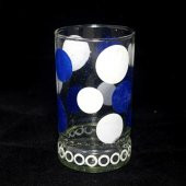 Mavi Beyaz Renkli ANTİKA Bardak - Limonata - Su Bardağı - 1