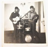Eskilerden Siyah Beyaz Fotoğraf Müzik Grubu Akordiyon - 1