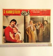 BÜYÜK BOY YEŞİLÇAM FİLM KARTPOSTALI 3 KARDEŞTİLER AYTEKİN AKKAYA - 1