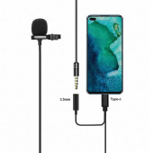 POWERMASTER JH-042-A TYPE-C GİRİŞLİ VE KULAKLIK GİRİŞLİ YOUTUBER YAKA MİKROFONU - 1