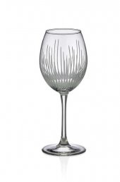 Kcd Işık Sade Kesme El Dekor Yaldızlı Desenli Cam 6 Adet Ayaklı Bardak Kadeh thumbnail 2