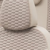 Otom Mitsubishi Outlander 2012-2018 Özel Üretim Koltuk Kılıfı Tokyo Design Tay Tüyü Bej thumbnail 2