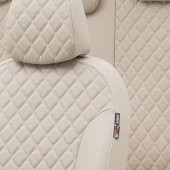 Otom Ssangyong Tivoli 2015-Sonrası Özel Üretim Koltuk Kılıfı Madrid Design Deri Bej thumbnail 3
