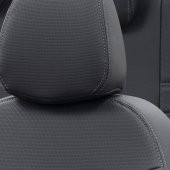 Otom Opel Grandland X 2017-Sonrası Özel Üretim Koltuk Kılıfı New York Design Siyah thumbnail 3