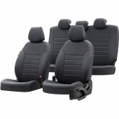 Otom Fiat Linea 2007-2017 Özel Üretim Koltuk Kılıfı New York Design Siyah - 1